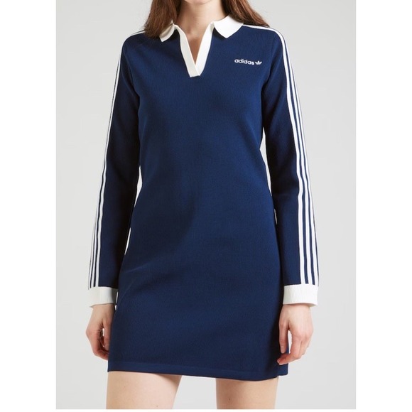 adidas Dresses & Skirts - Adidas Originals Knit Polo Dress Women's Size Large Casual Lifestyle NWT